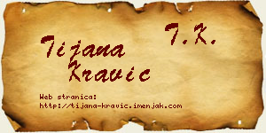 Tijana Kravić vizit kartica